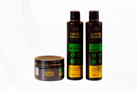 Kit Detox: Shampoo 300ml + Condicionador 300ml + Máscara Capilar 300ml